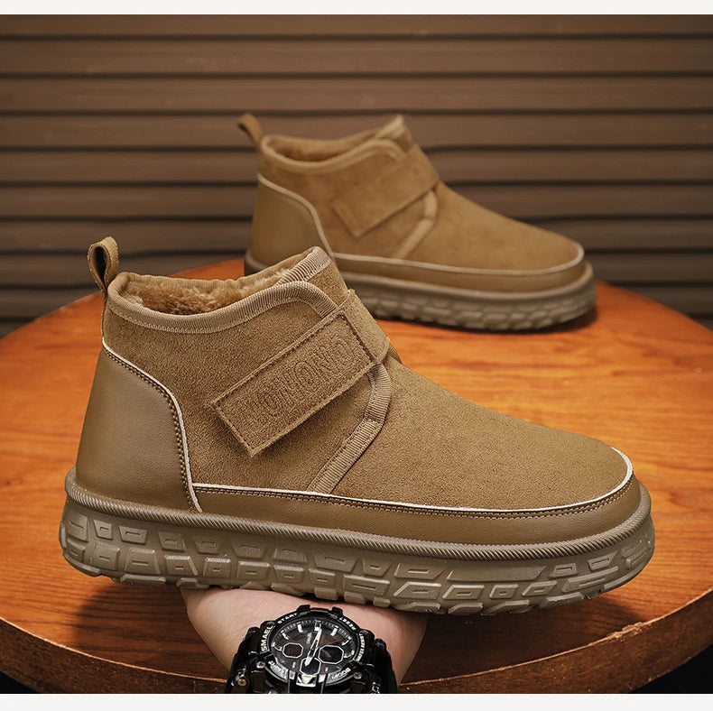 Mens Winter Snow Boots High Top Warm Comfortable Slip Resistant Shoes for Cold Weather