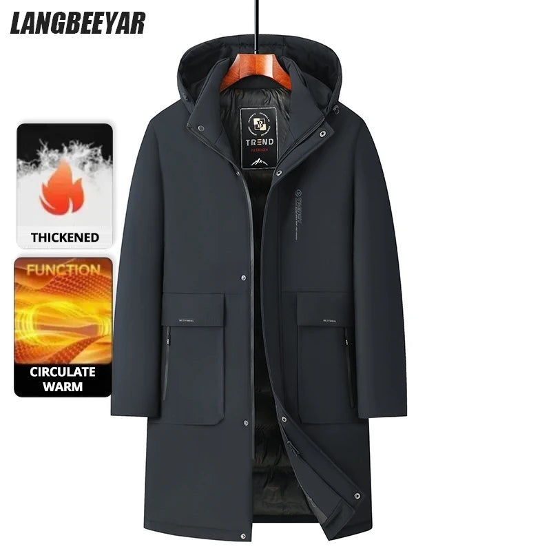 High End Traceless New Brand Business Casual Fashion Men Leather Jacket Faux PU Coats Autumn Winter Men Clothing 2026
