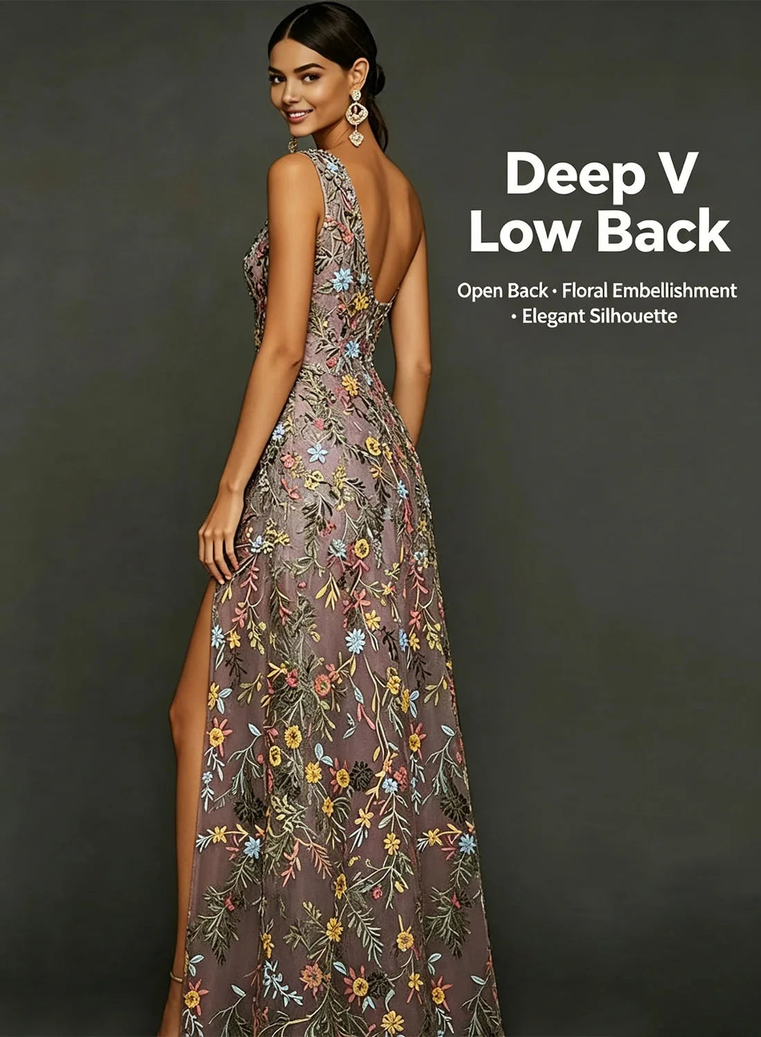 Customized Floral Embroidery Tulle Prom Dress One‑Shoulder Long Formal Evening Gown Backless Wedding Guest Dresses Plus Size