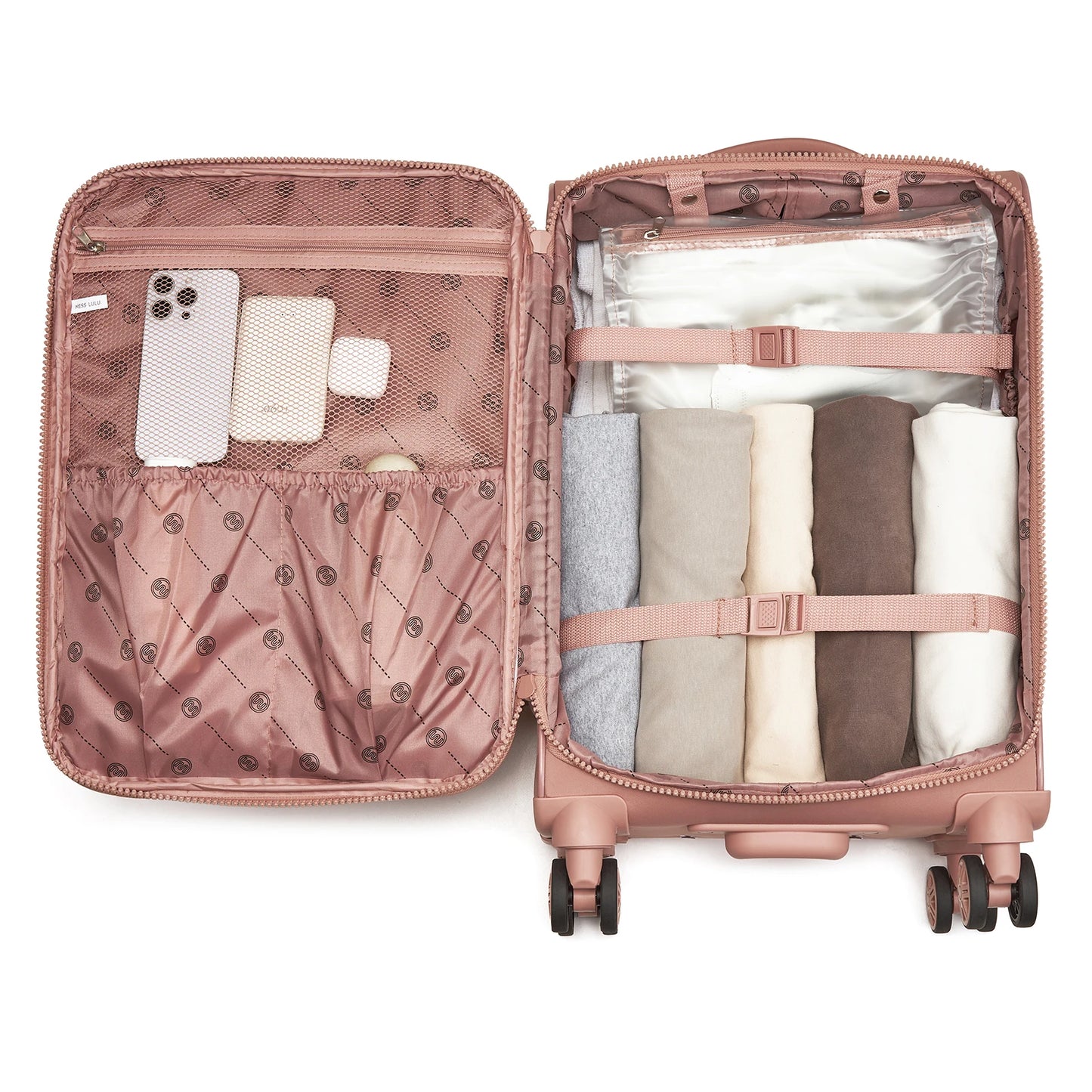 Miss Lulu WOMEN'S Trolley-Lightweight Trolley 59.5x36.5x25 cm, With Separate Wet compartment, Ideal for Short Trips & Business