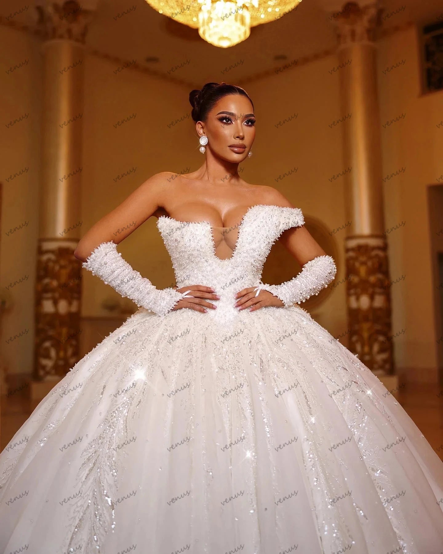 Glamorous Wedding Dresses Pretty Bridal Gowns Lace Appliques Strapless Robes свадебное платье Vestidos De Novia Customized 2026