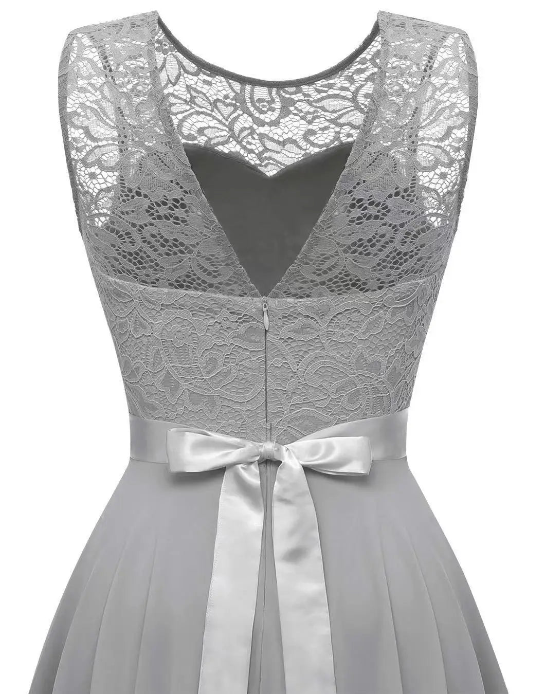 Sexy Lace Trim Chiffon Midi Dress Women's Party Dress Evening Dress Formal Dress Flared Hem Wedding Guest Dress Flowy A-line