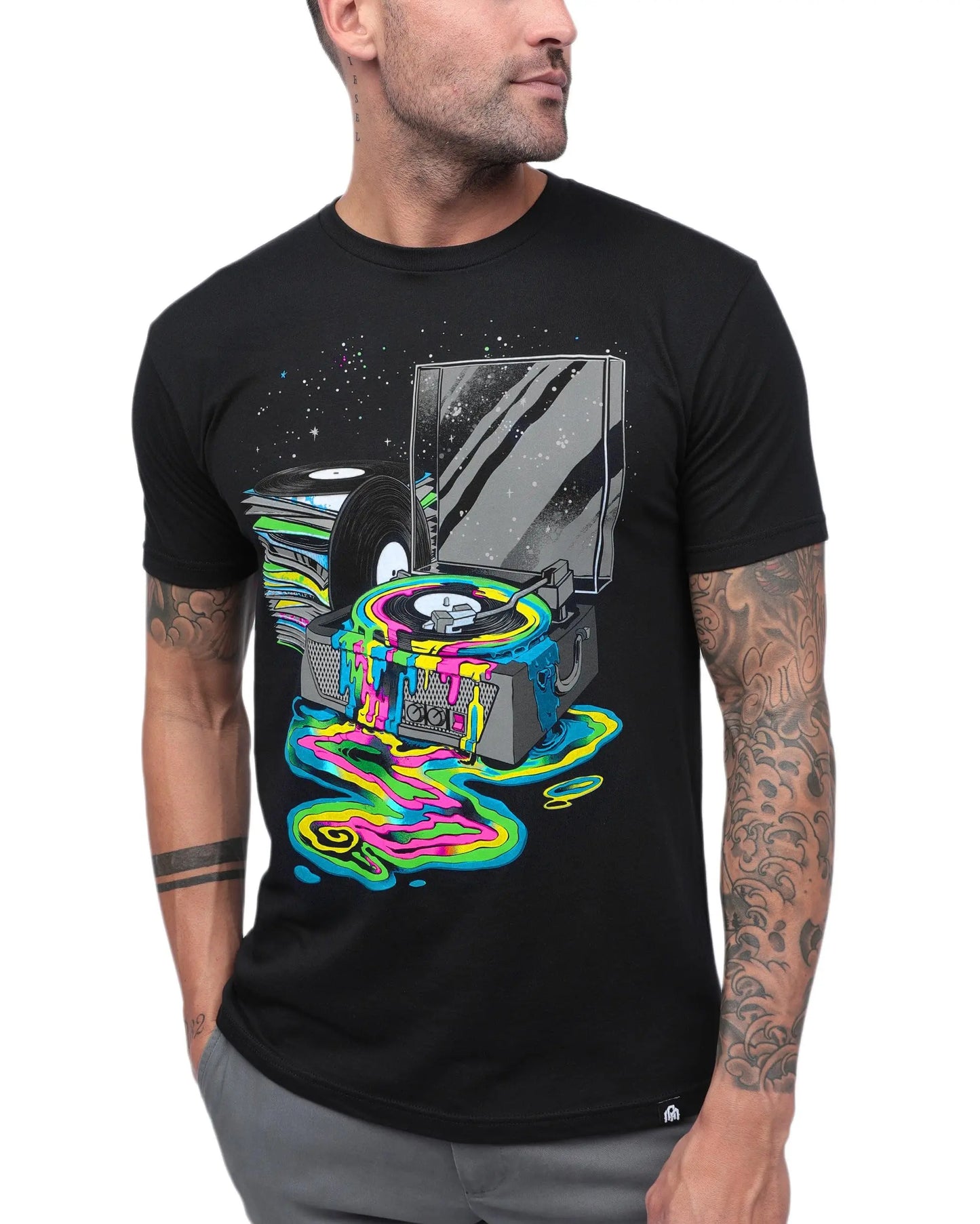 INTO THE AM Graphic Tees for Men S - 4XL Premium Short Sleeve Colorful T-Shirts Trippy Astronaut Designs High Quality 50988