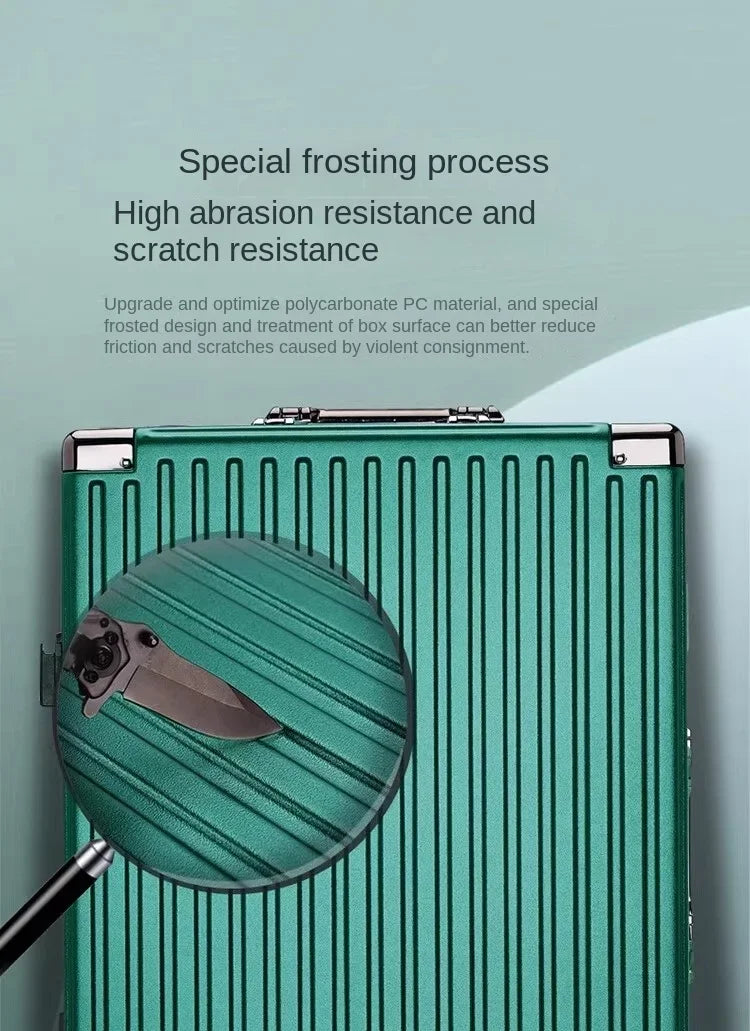 Aluminium Frame Suitcase Large-capacity Trolley Case Strong and Durable Password Cabin Bag Thickened PC suitcase 20/22/24/26/28