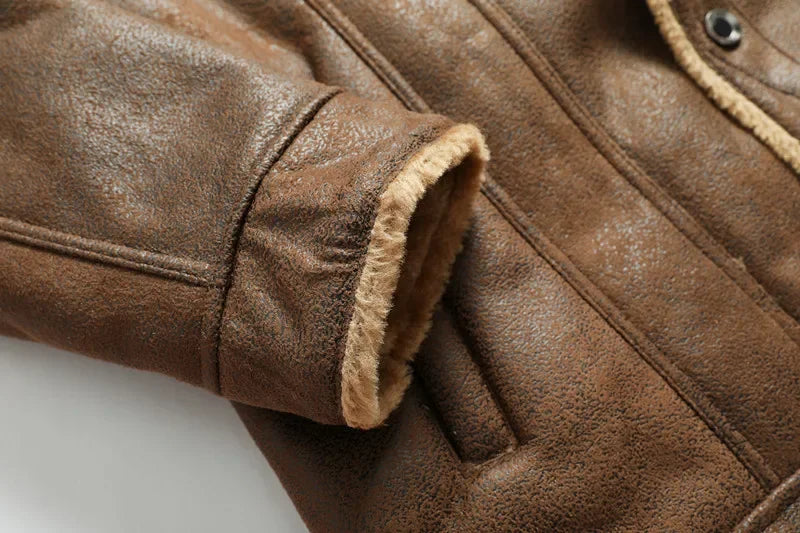 Brand Slim Genuine Leather Bomber Jacket Business Men Leather Flights Jacket Warm Pilot Coats High Quality Leather Jackets men