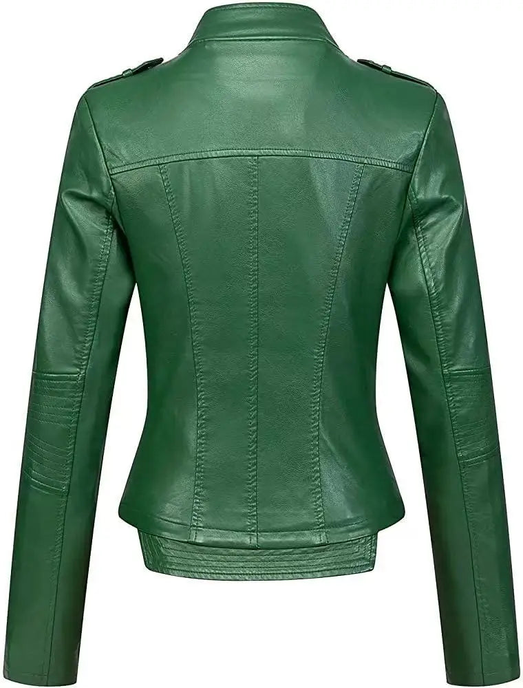 2025 New Autumn and Winter Leather Jacket Short Large Size Slim Fit Leather Jacket Thin Jacket Fashionable and Versatile