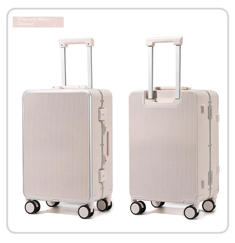 Sturdy Aluminium Frame Suitcase 28 inch Large Size Drop-resistant Trolley Case Business Suitcase 20 inch Boarding Box TSA lock