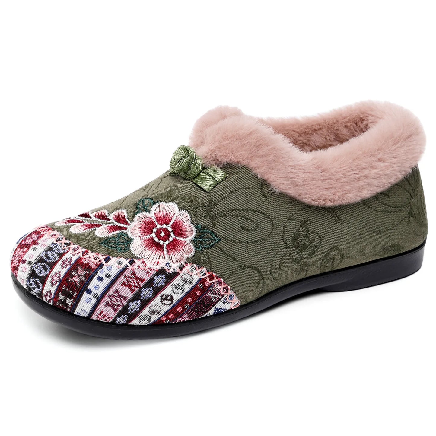 Fashion Women's Shoes Zapatillas De Mujer Cotton Shoes Woman Botines Embroidered Snow Boots Women Botas Winter Warm Short Boots