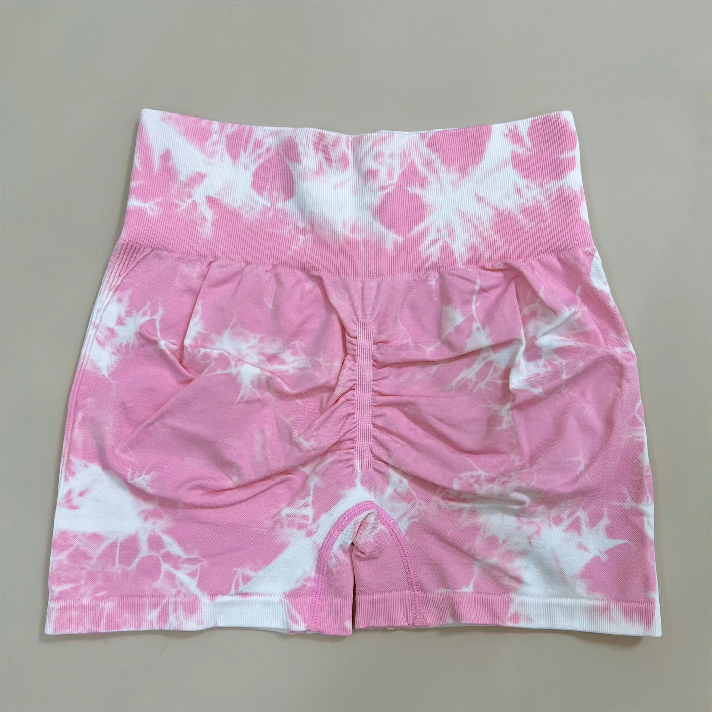 Women High Waist Gym Shorts Tie Dye Athletic Legging Butt Lifting Sports Leggins Elastic Yoga Pants Training Outdoor Tights