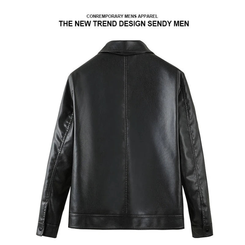 Men's 2026 Motorcycle Biker Jacket, Faux Leather PU Motorcycle Jacket, Slim Fit Stand Collar, Streetwear Zipper Jacket