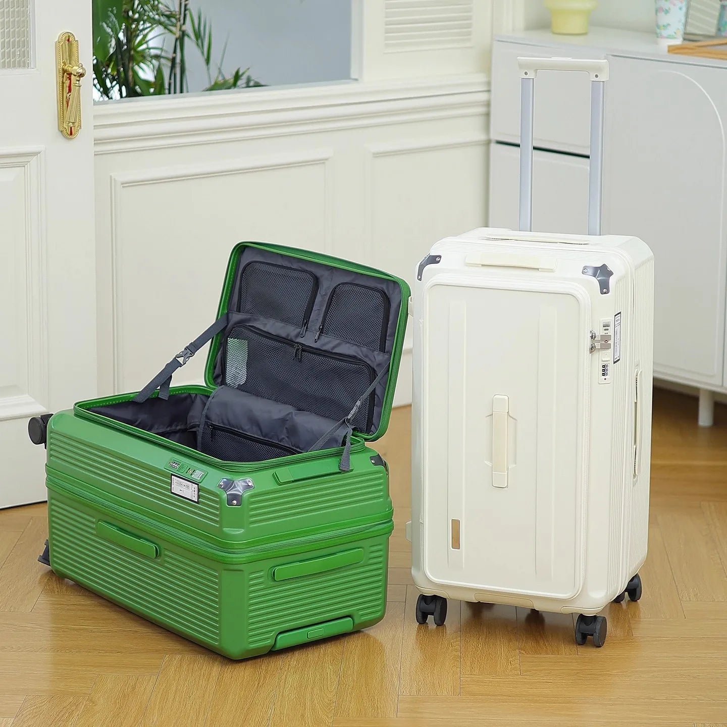 Side-Opening Suitcase 28 inch Large Capacity Expandable Luggage 24/26 Thickened Trolley Case 20 inch Boarding Box with 5 Wheels