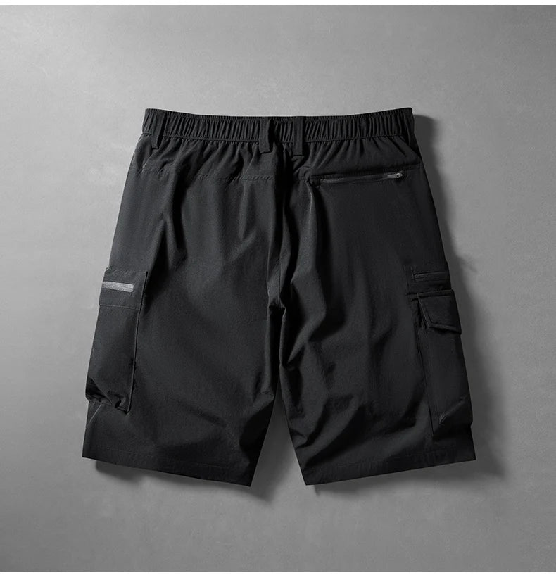 Men's Summer Ice Silk Loose Shorts Outdoor Sports Quick Dry Beach Casual Cargo Five-Point Pants Soft Breathable Daily Sports