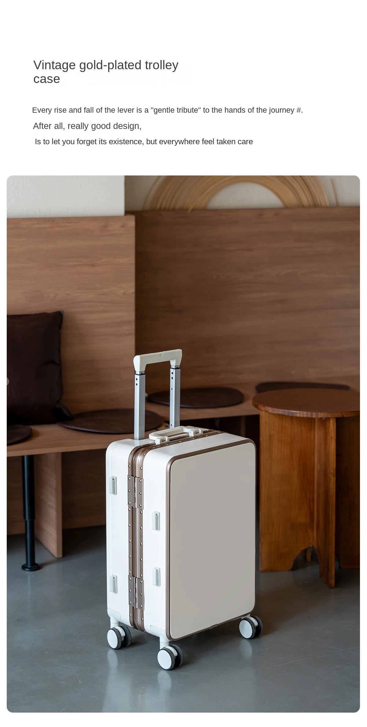 Gilding Aluminum Frame Suitcase Thickened PC Multifunctional 20 inch Boarding box Morandi Color Series 24/ 26 inch Trolley Case