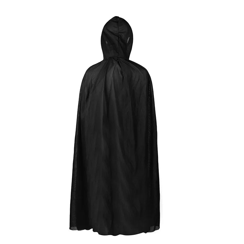 1PC Black Hooded Cloak Set Multiple Styles Halloween Cosplay Cape For Adults & Kids   Halloween Party Supplies