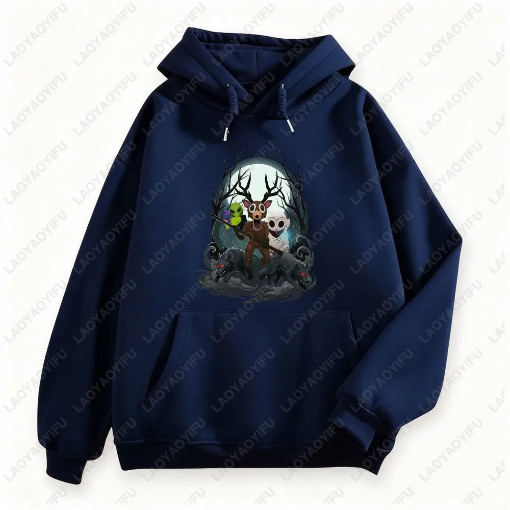 99 Nights in The Forest Men Women Hoodies 2025 Halloween Spooky T-Shirt Design Print Tops Men Clothing Sweatshirts Hoodies Women