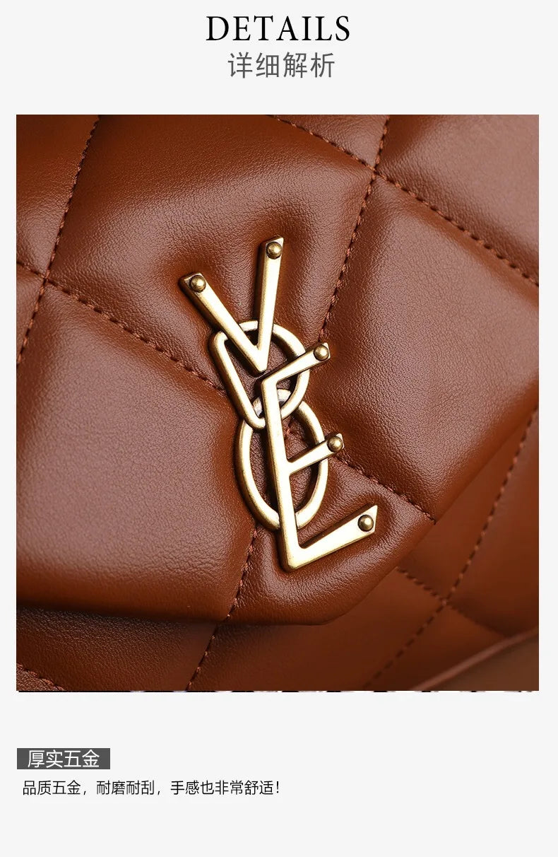 2025 new high-end diamond grid handbag fashion chain versatile shoulder crossbody bag