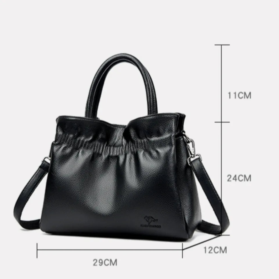 Luxury Soft Leather Shoulder Crossbody Bag for Women Mother 2025 Designer Handbags and Purse Female Small Casual Tote Sac A Main