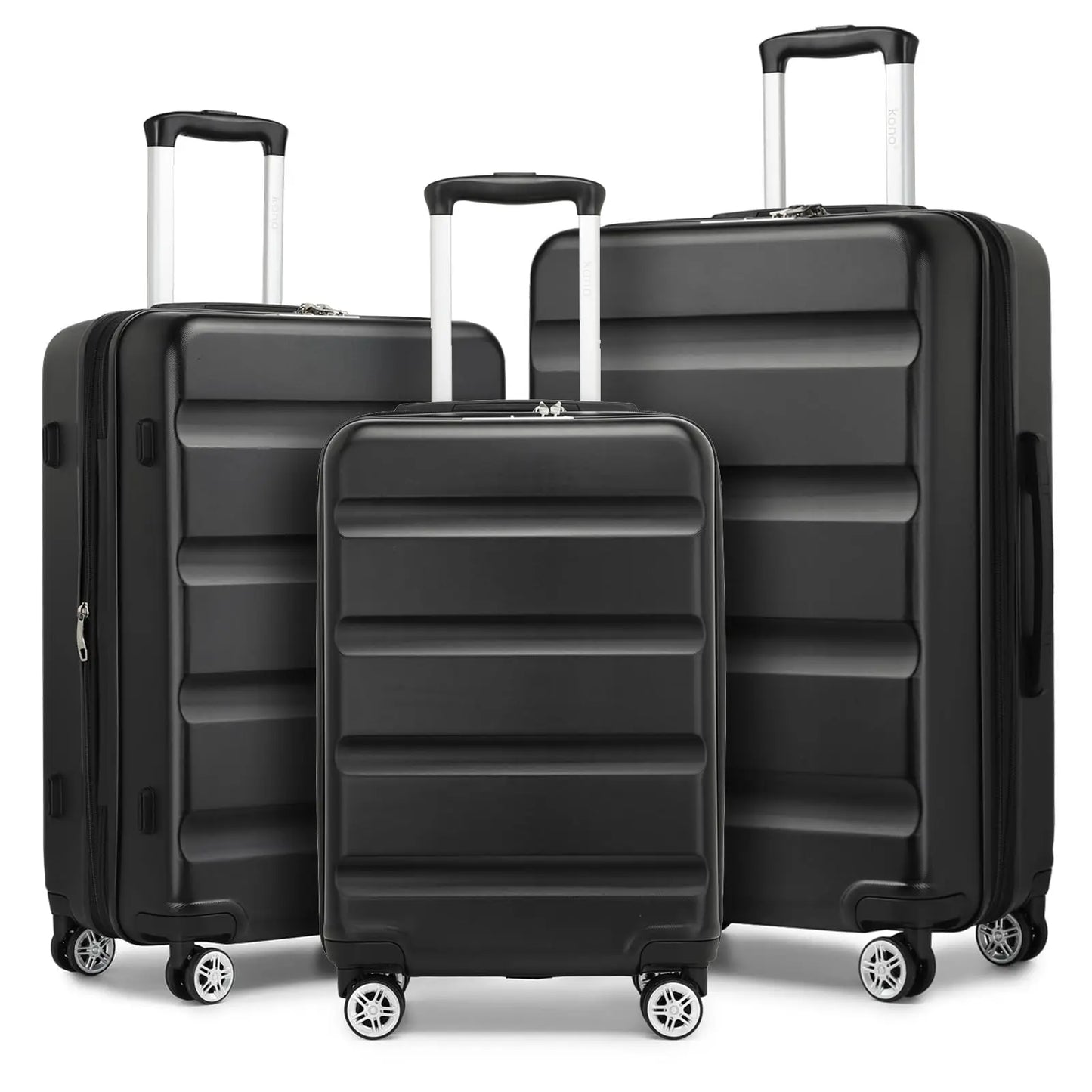 KONO hand luggage Suitcase-Lightweight hard case with TSA Lock & 4 spinner wheels, cabin-fit (55/65/75cm)