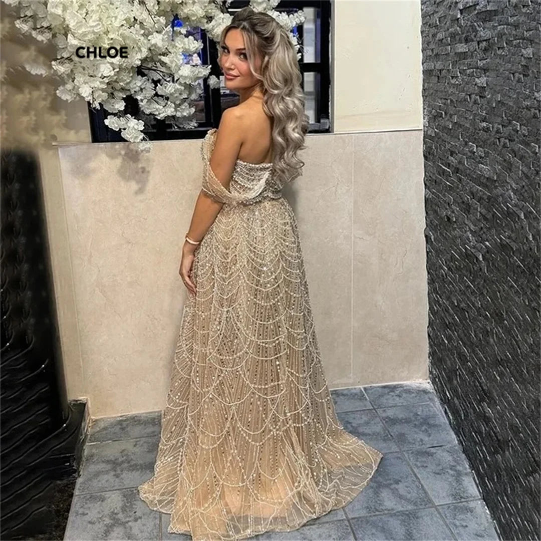 Line A Elegant Womens Evening Party Dresses for Special Occasions Custom Made Dresses 2025 Woman Luxury Prom Dress 2025 Wedding