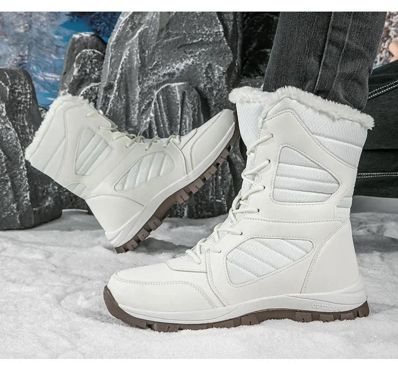 Thickened Winter Snow Boots Men's High Top Cotton Outdoor Sports Boots Couples Snow Shoes Anti-wear Comfortable Warm Zapatillas