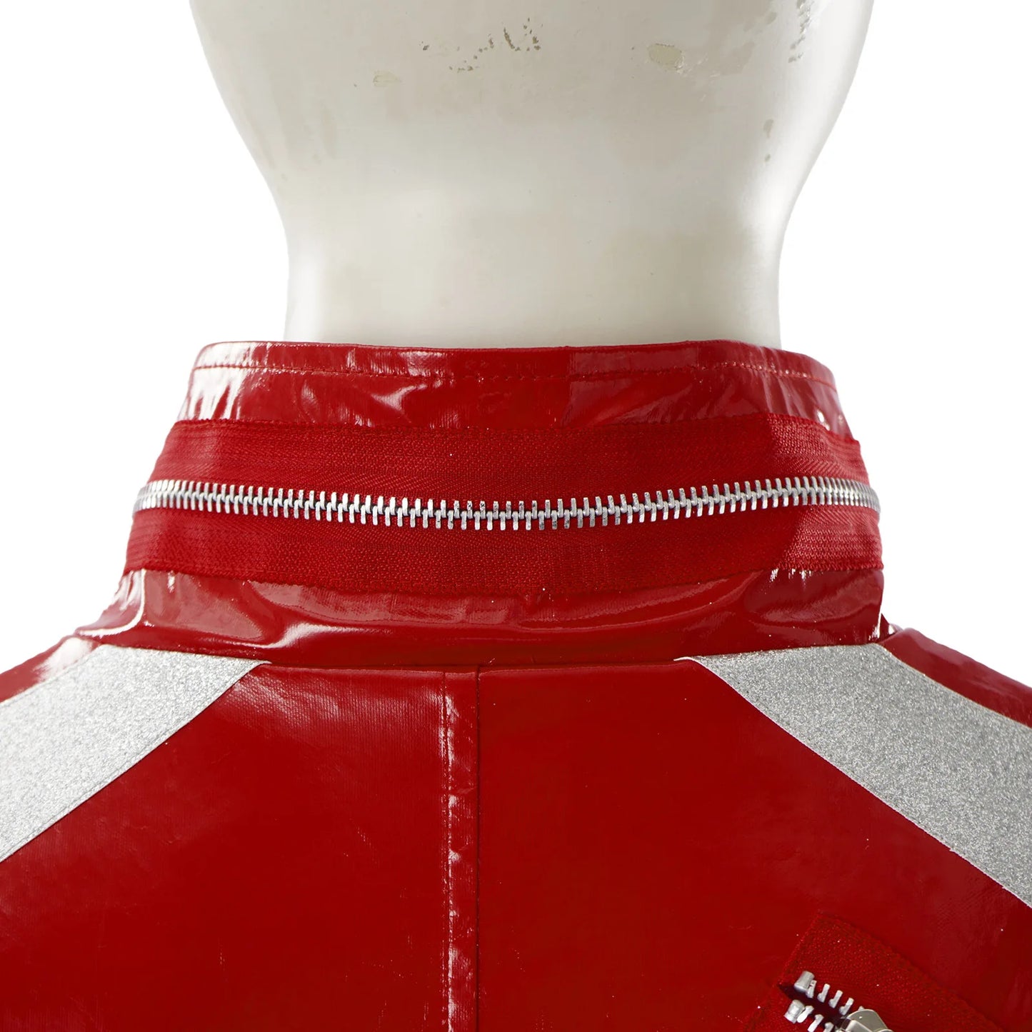 Red Zipper Michael Jackson MJ Beat It Jacket for Impersonators PU Leather Punk Casual Coat Halloween Stage Christmas Outwear