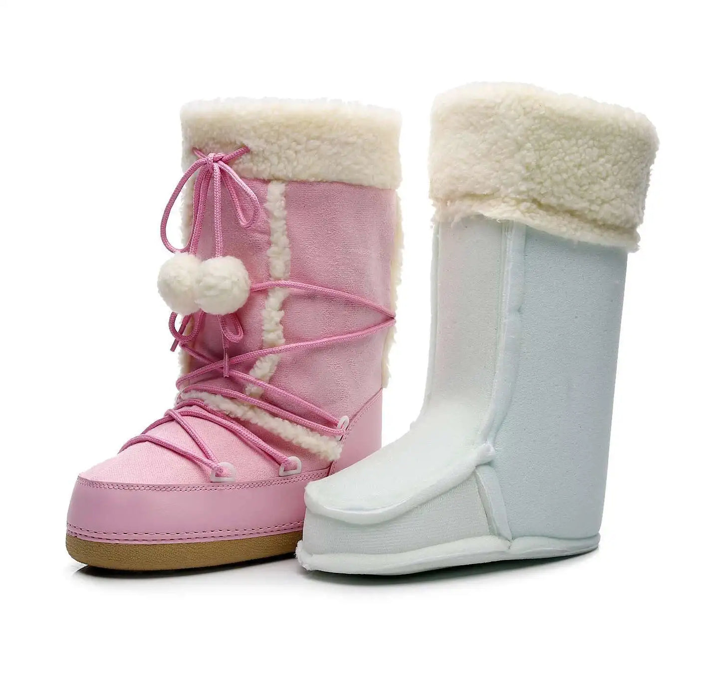 Women's Winter Boots 2026 Women Snow Boots Cold-proof Warm Mid-calf Pink Space Boots Slip-resistant Cotton Woman Winter Shoes