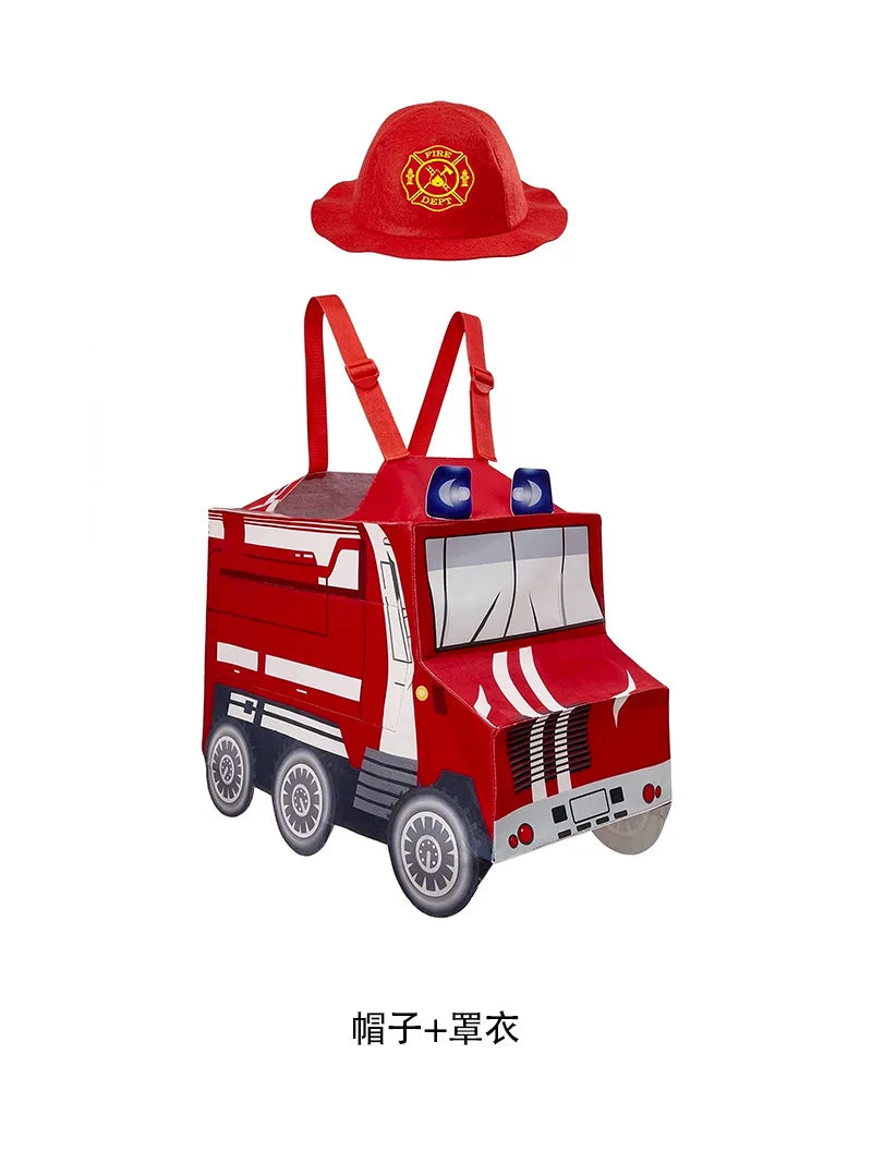 Halloween Carnival Enfant Construction Vehicle Police Car Costume Niño Ambulance Onesie Kindergarten Fire Truck Performance Suit