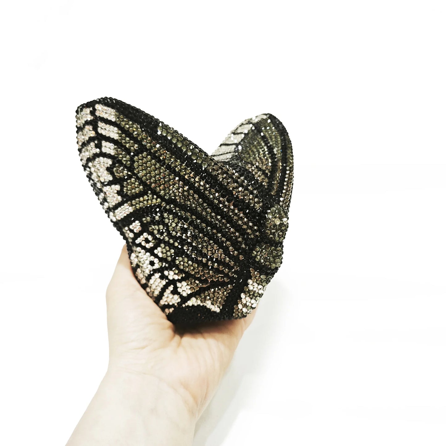 Women Butterfly Diamonds Evening Clutch Purse Luxury Metal Gems Evening Bags Dinner Party Handbag and Purses Bridal Crystals Bag