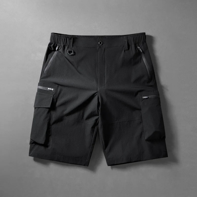 Men's Summer Ice Silk Loose Shorts Outdoor Sports Quick Dry Beach Casual Cargo Five-Point Pants Soft Breathable Daily Sports