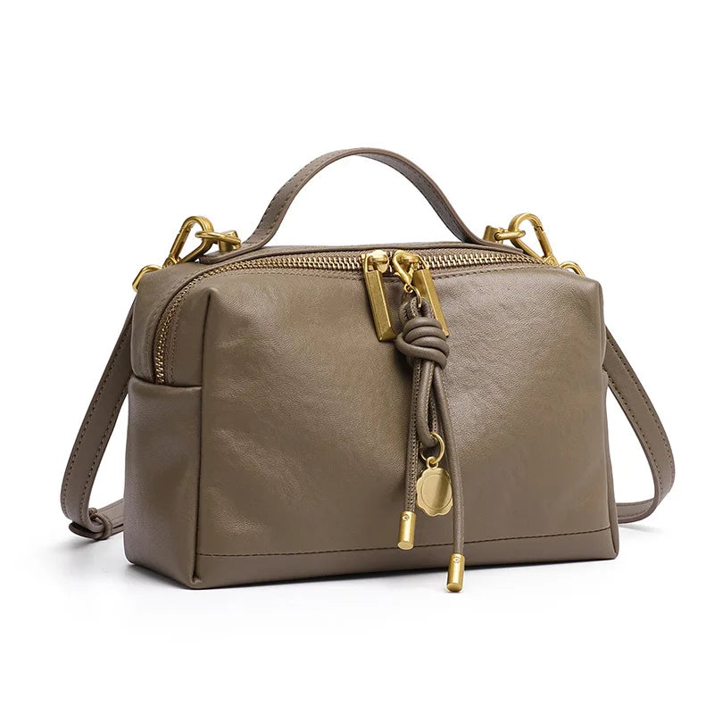 YANATARI Luxury Handbags Female Crossbody Bags Shoulder Bag Women Bags New Fashion 2026 Genuine Cowhide Leather Satchel