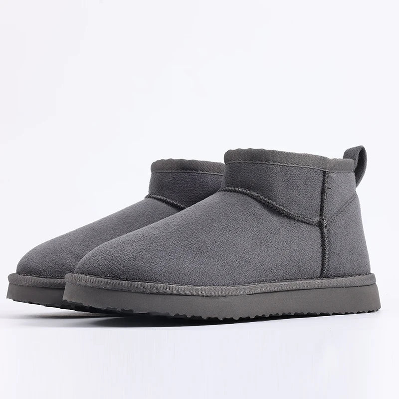 Luxury Winter Short Plush Snow Boots Cotton Shoes New Anti-suede Women Boots Casual Flat Nonslip Cotton Boots Mini Fur Boots