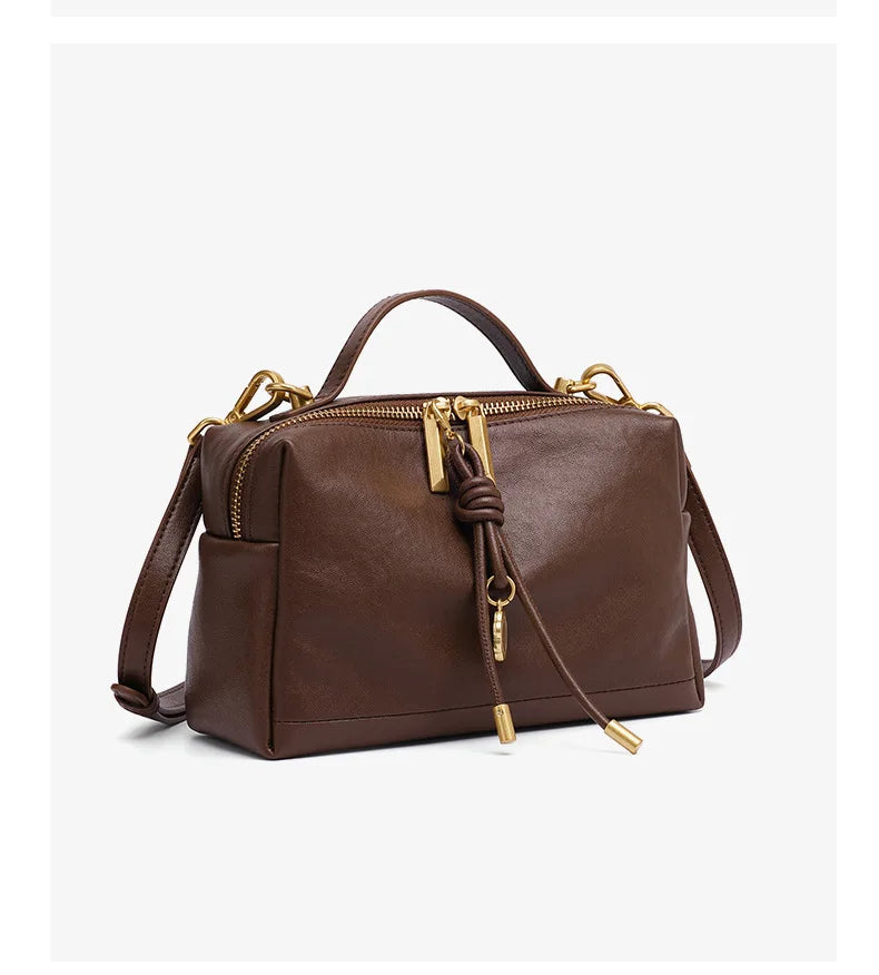 YANATARI Luxury Handbags Female Crossbody Bags Shoulder Bag Women Bags New Fashion 2026 Genuine Cowhide Leather Satchel