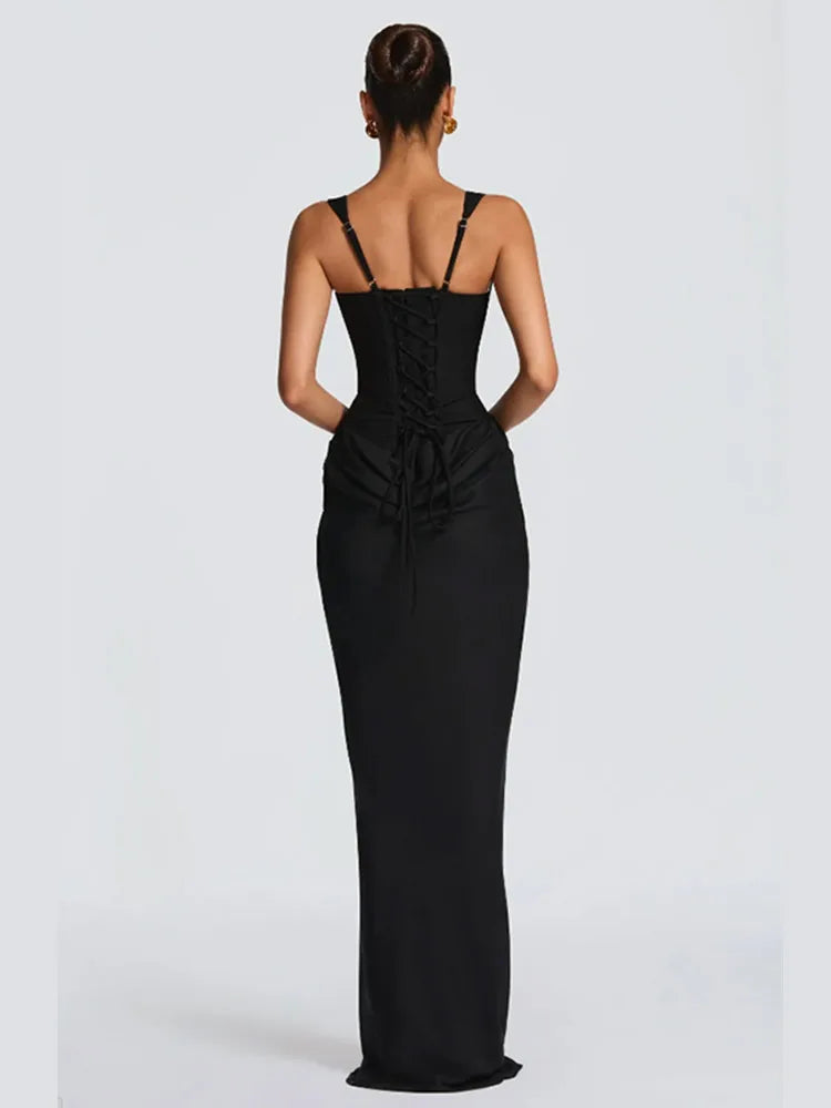 Women Black Velvet Sheer Maxi Dress Sexy Chic Mesh Patchwork Off-shoulder Waist Cinching Slim Maxi Dresses 2026 Club Party Gowns
