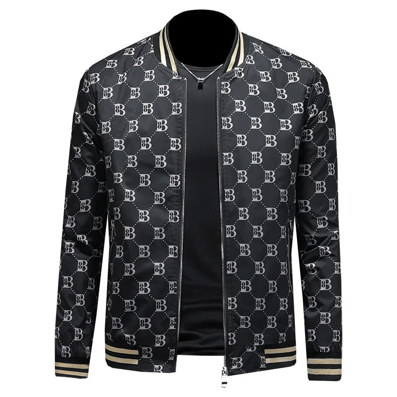 Luxury Letter Printed Baseball Jacket Men Autumn Winter Bomber Jacket Men Casual Business Windbreaker Coat Men Clothing 2025