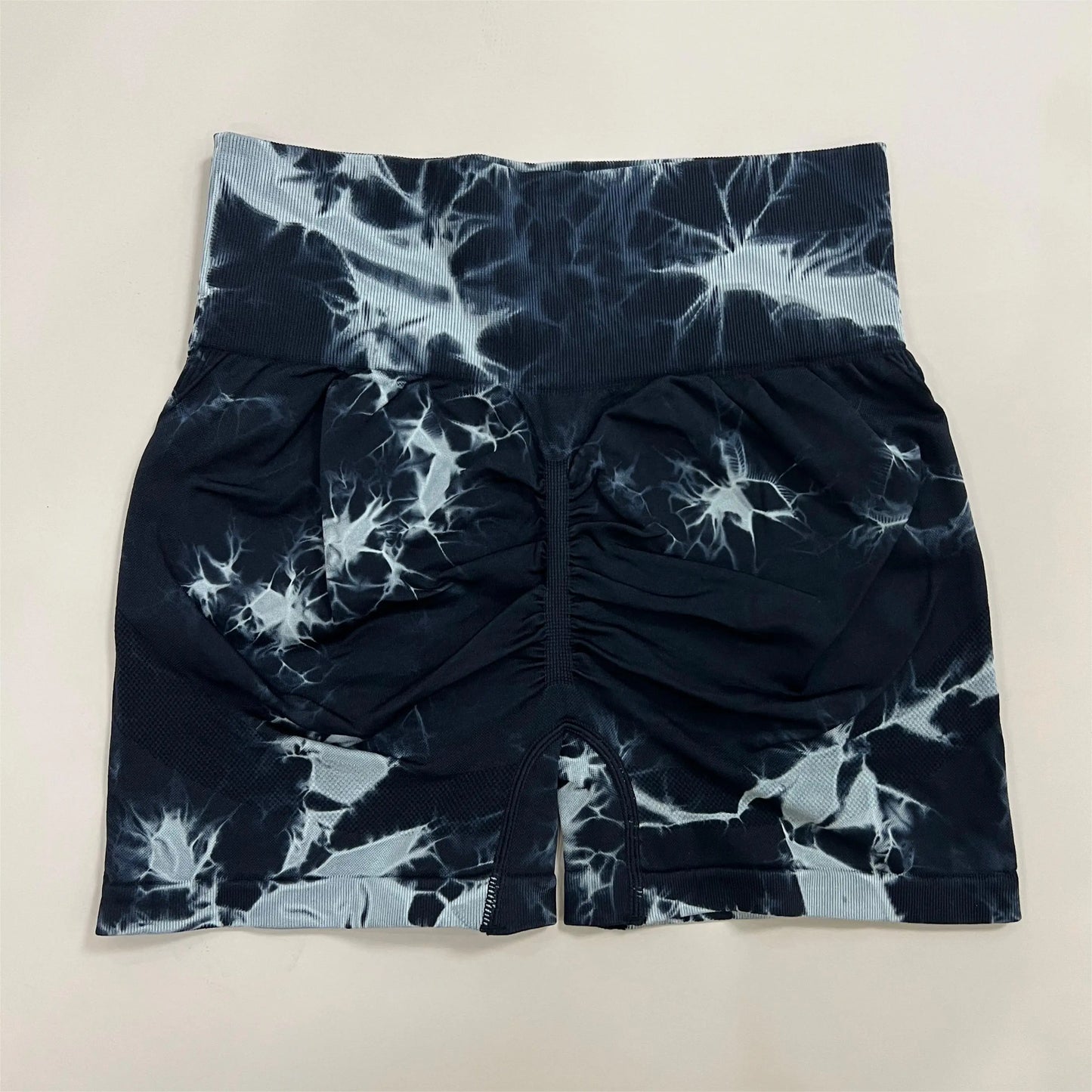 Women High Waist Gym Shorts Tie Dye Athletic Legging Butt Lifting Sports Leggins Elastic Yoga Pants Training Outdoor Tights