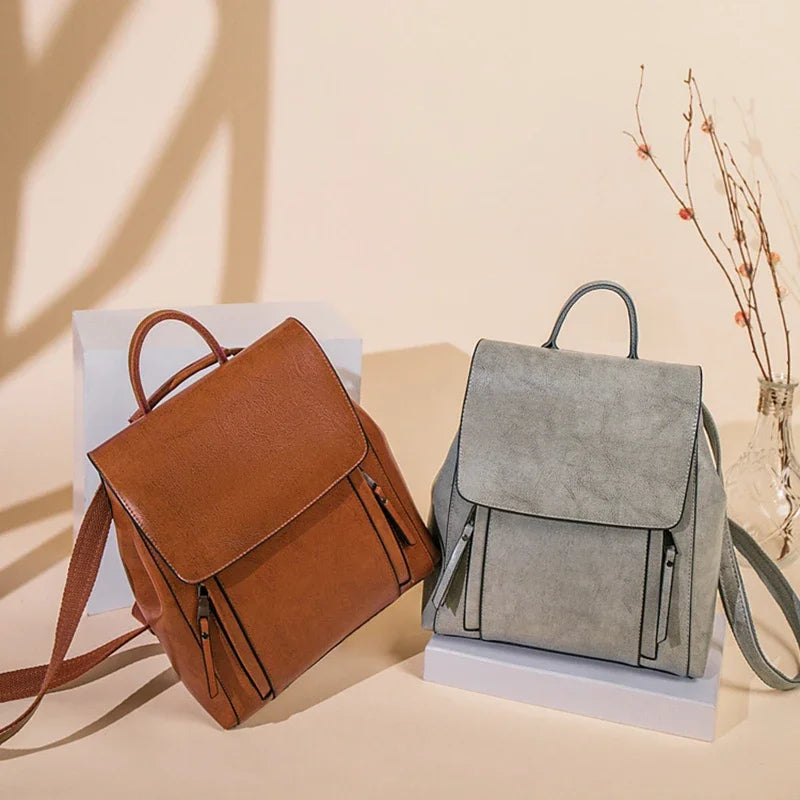 Women Backpack Cross Body Shoulder Bag Genuine Leather Girls School Female Natural Skin Book Laptop Rucksack Messenger Bags