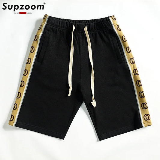 Supzoom New Arrival Top Fashion Cotton Elastic Waist Ribbed Letters Trend Loose Legged Summer Casual Ins Men Shorts