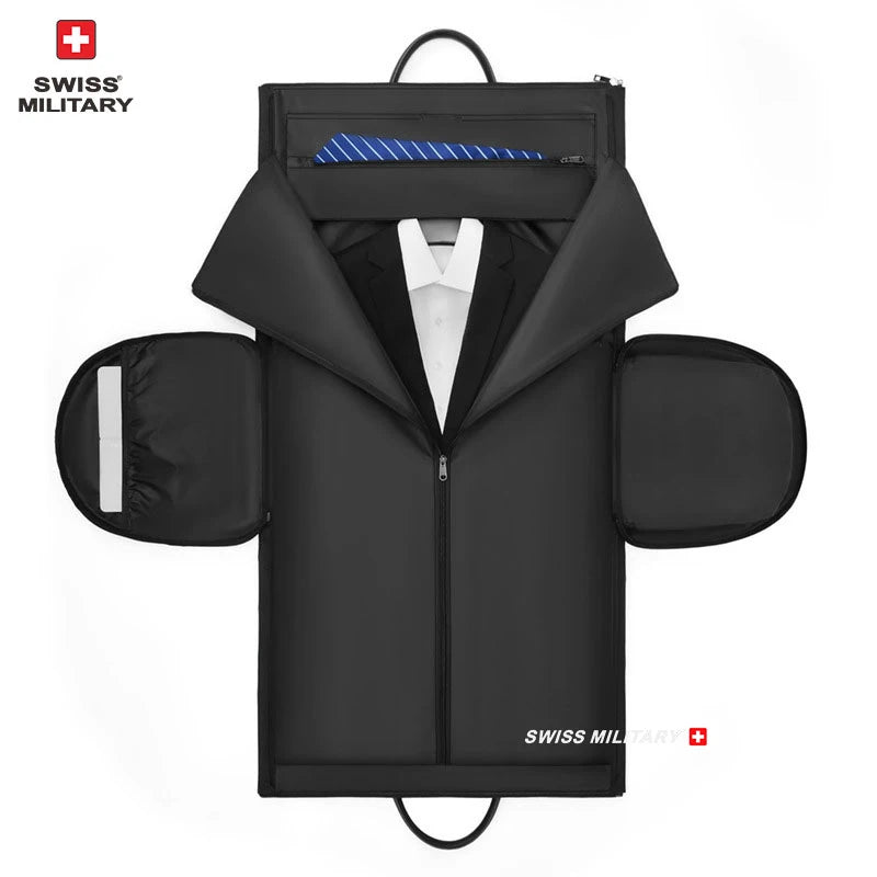 SWISS MILITARY New Men's Business Garment Bags Large Multifunctional Foldable Suit Bag with Shoes Bag Gym Bag Shoulder Bags