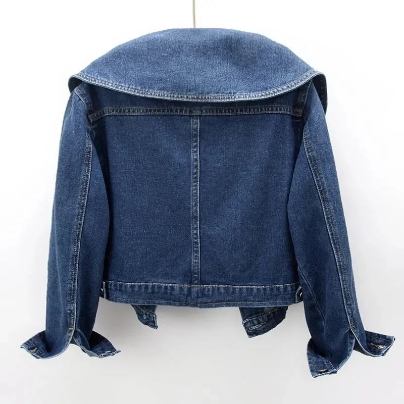 2026 New Autumn Women Denim Jacket Long Sleeve Casual Short Denim Coat Famale Jeans Jackets Outerwear Casaco Jaqueta Feminina