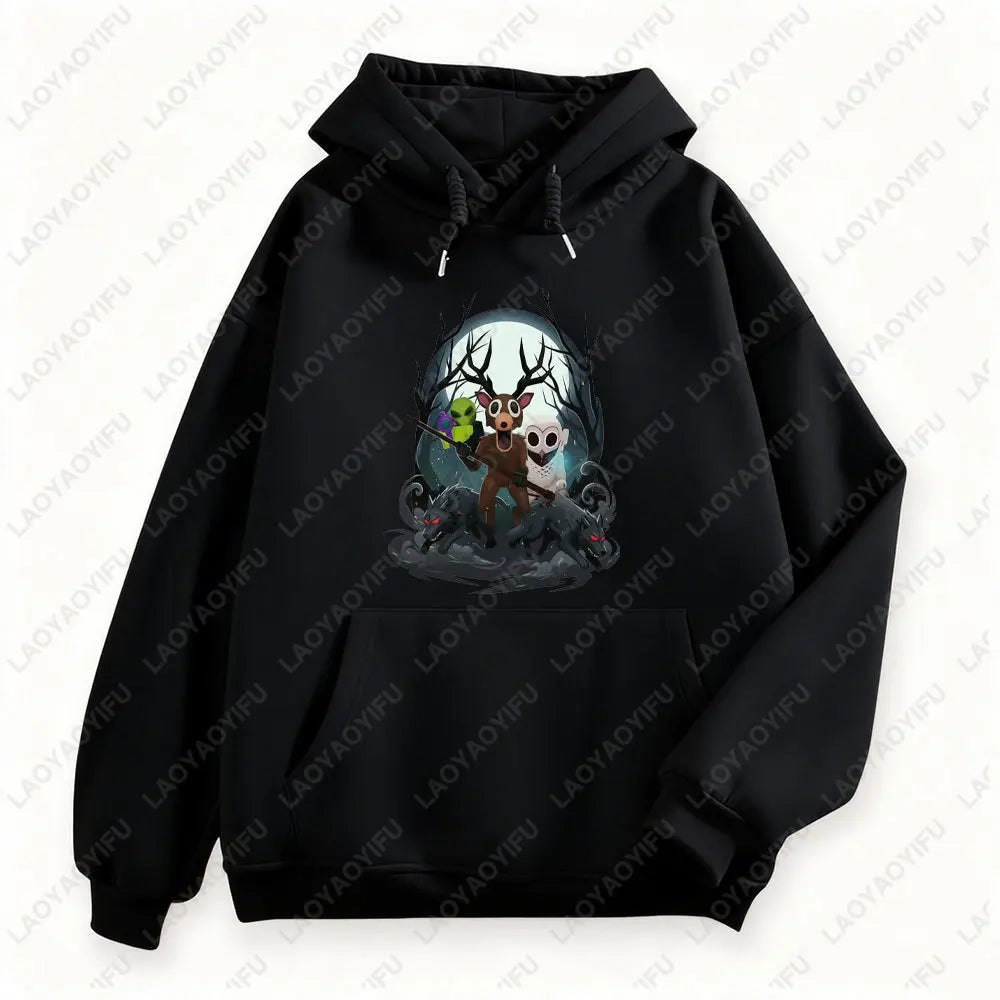 99 Nights in The Forest Men Women Hoodies 2025 Halloween Spooky T-Shirt Design Print Tops Men Clothing Sweatshirts Hoodies Women