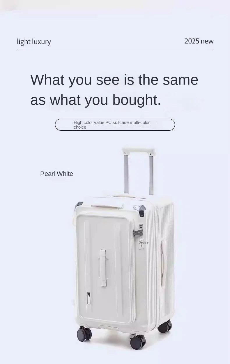Large Size Expandable Suitcase 32/34 inch Side Opening Travel Luggage Large Capacity Check-in Box with Brake 5 Wheels Trolley Ca