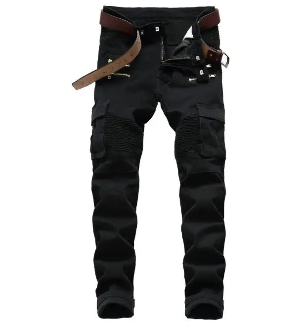 Blue Men's Jeans 3D Digital Print Stretch Denim Pants Blue Black White Trousers Men Fashion Slacks 28-34 36 38 40 42