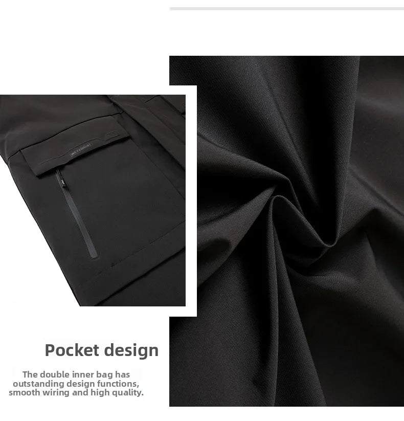 High End Traceless New Brand Business Casual Fashion Men Leather Jacket Faux PU Coats Autumn Winter Men Clothing 2026