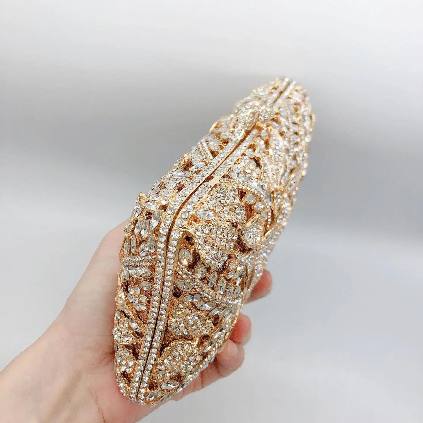 XIYUAN Evening Bags Gold/Silver Chain Shoulder Bags for Women Handbags Stones Day Clutches Diamonds Metal Ladies Clutch Handbags