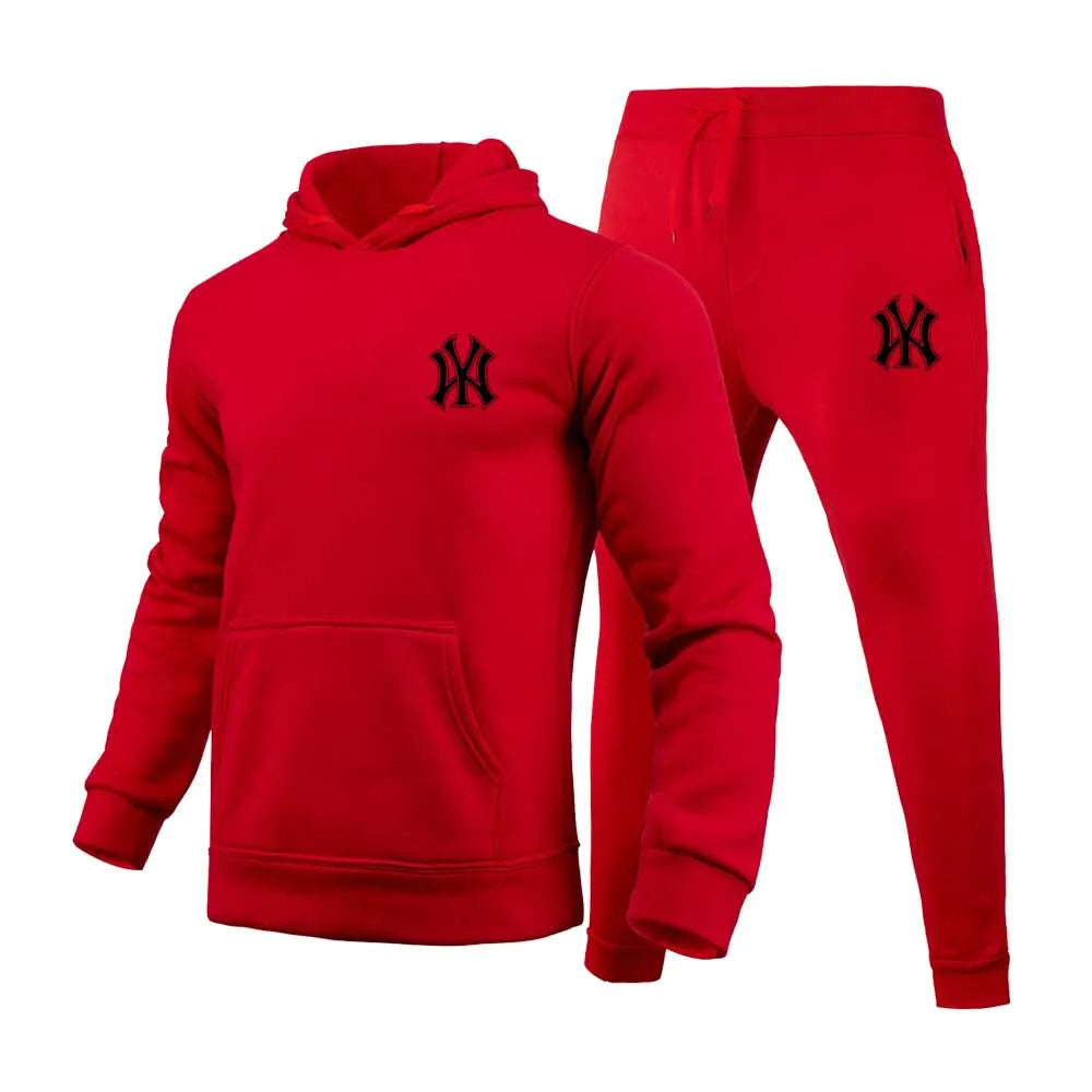 Sportswear, hoodies, drawstring pants, men's sports hoodies, running sportswear for autumn and winter