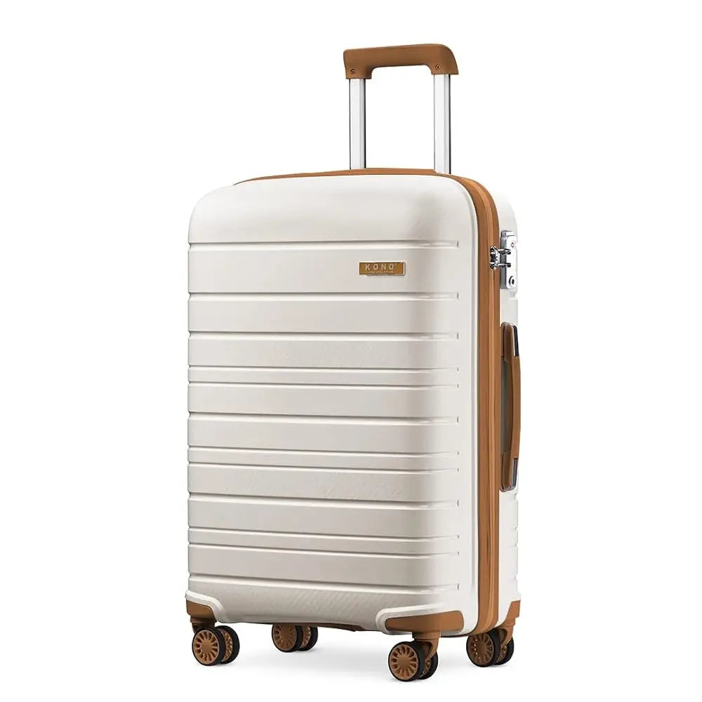 KONO 40L hand luggage Trolley Suitcase Lightweight 4 Twin wheels Hard suitcase TSA Lock Polypropylene