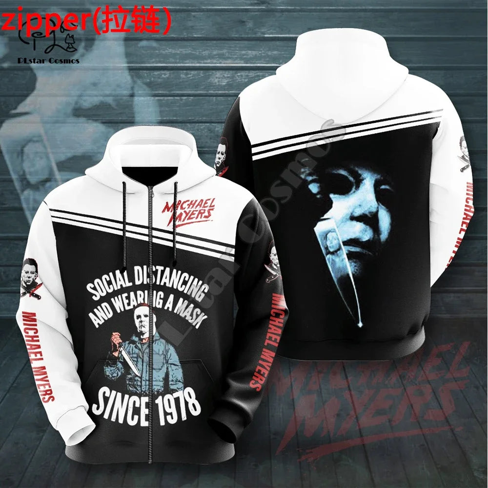 Halloween Pumpkin Michael Myers Cat Horror Terror Movie Men/Women 3DPrint Pullover Harajuku Streetwear Casual Funny Hoodies