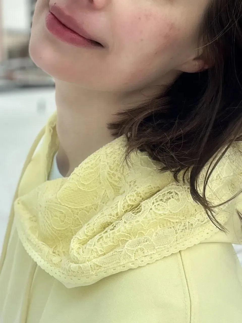 Streamgirl Brown Hoodies With Lace Women Oversize Plain Spring Elegant Butter Yellow Hooded Sweatshirts For Women Oversized