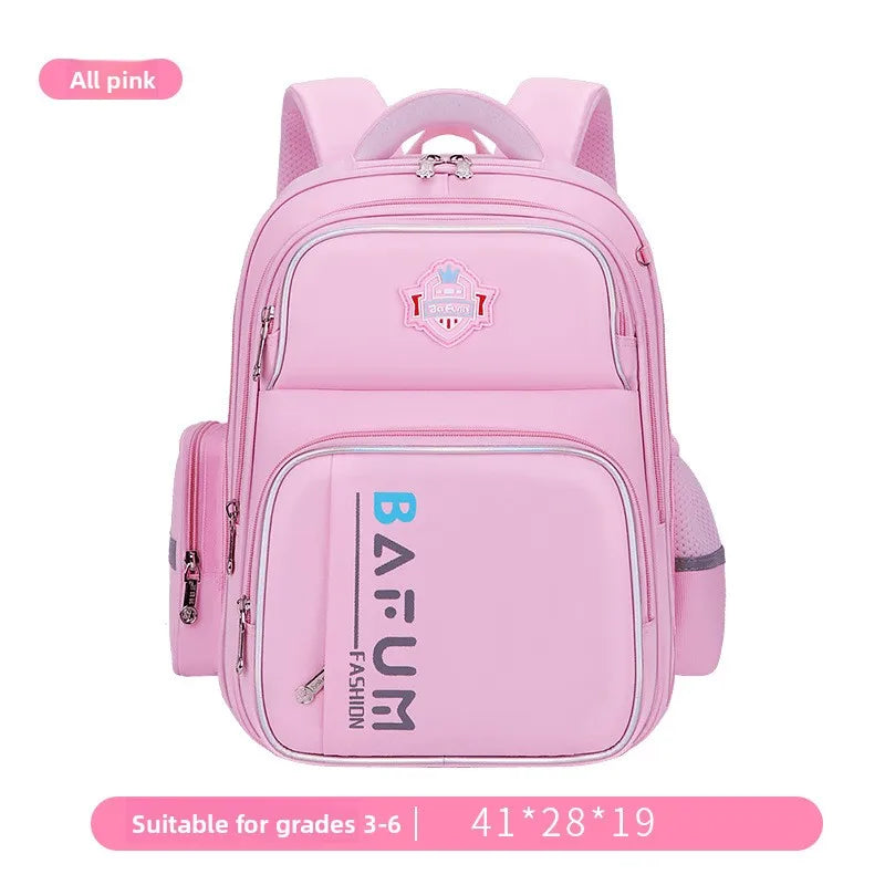 2025 New Design Large Capacity Ergonomic Teen School Backpack Waterproof Lightweight Spine Protection for Grades 1-3-6 Students