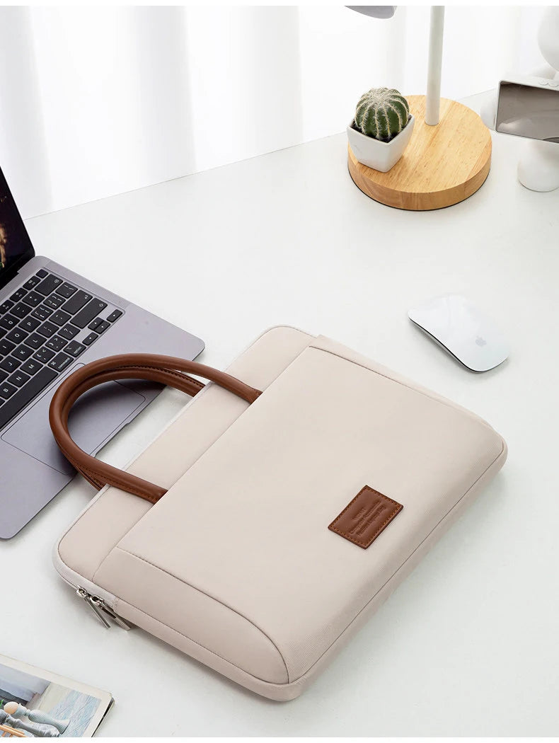 Business Laptop Bag Stylish Women Tote Bags Slim Briefcase For 13 14 15.6 Inch Macbook Air Pro Acer Huawei Asus Dell Lenovo Case